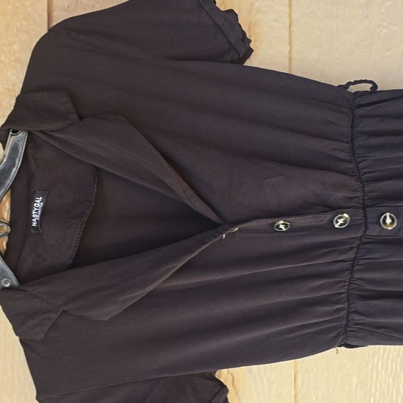 Nasty Gal Collection Wide Leg Short Sleeve V-neck Jumpsuit Button Front 10 - Picture 3 of 8